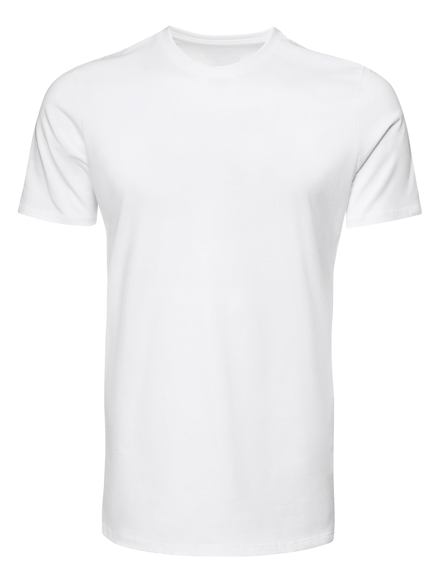 Polyester plain round neck white t-shirt