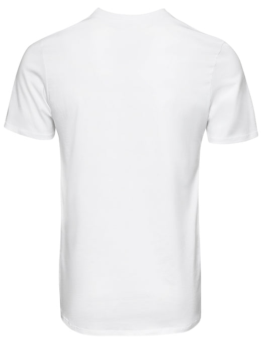 Polyester plain round neck white t-shirt