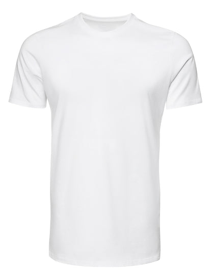 Polyester plain round neck white t-shirt