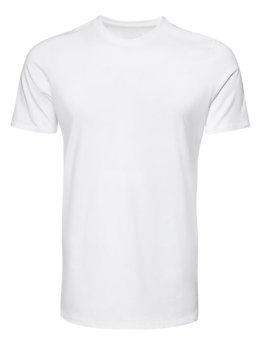 Polyester plain round neck white t-shirt