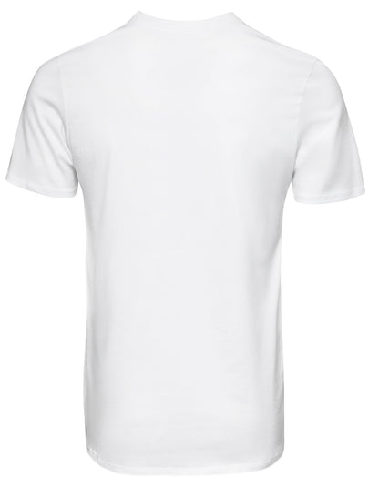 Polyester plain round neck white t-shirt