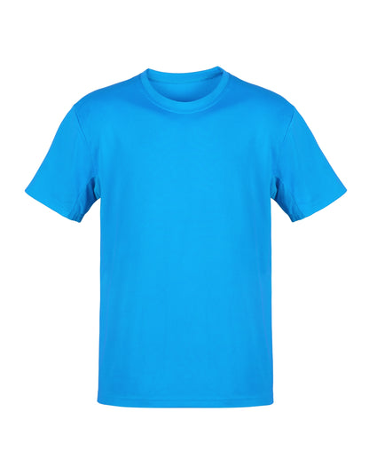 Cotton Plain round neck royal blue Tshirts