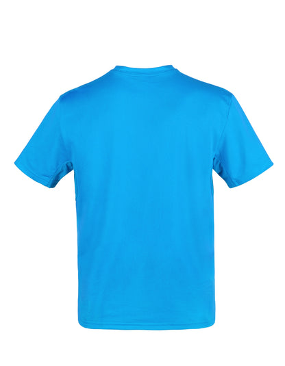 Cotton Plain round neck royal blue Tshirts